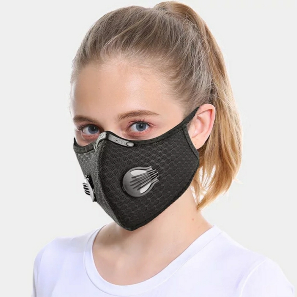 Sport Face Mask with vents nose wire  and filter